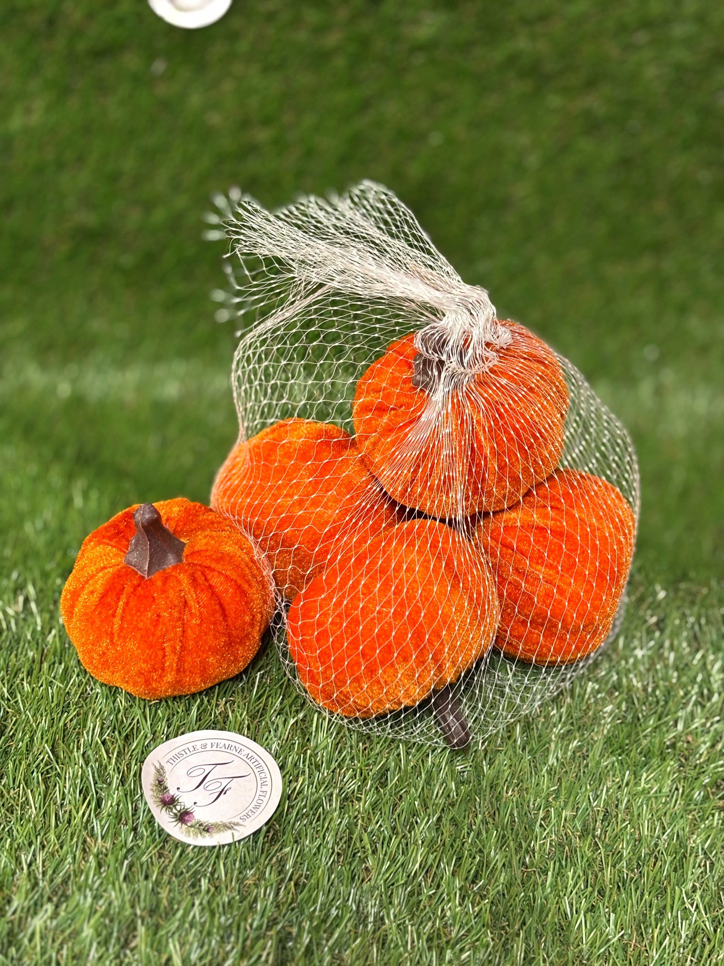 Velvet Pumpkin Net (Medium) Orange