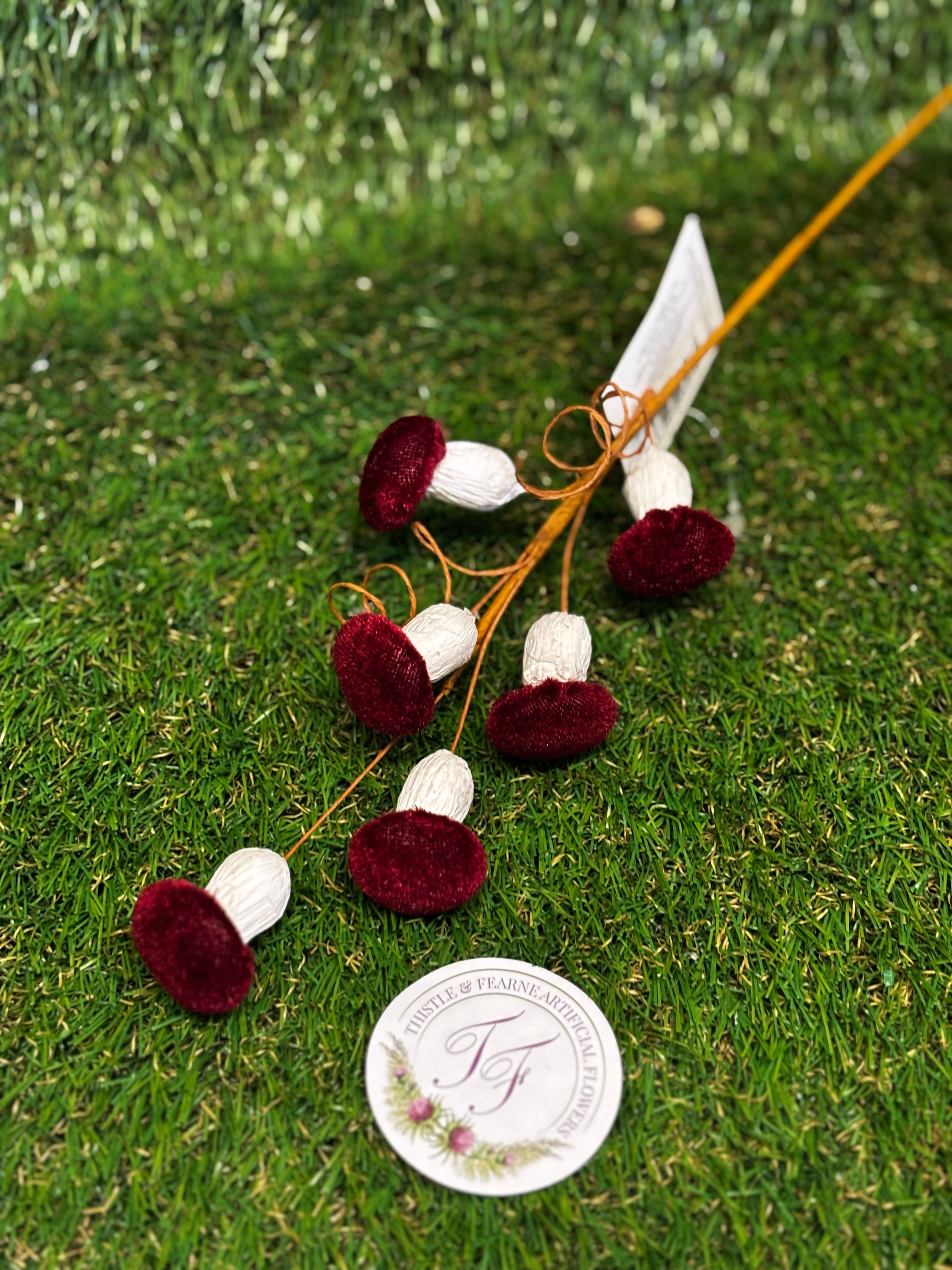 Mini Mushroom Pick Burgundy