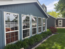 Professional residential window cleaning in progress by Mike’s Window Service