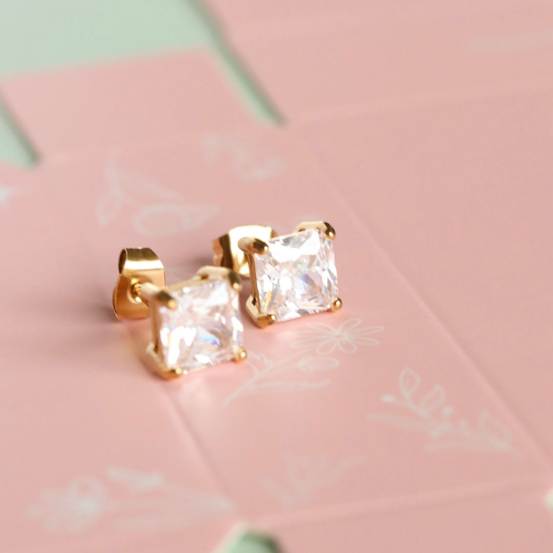 Square Crystal Earrings