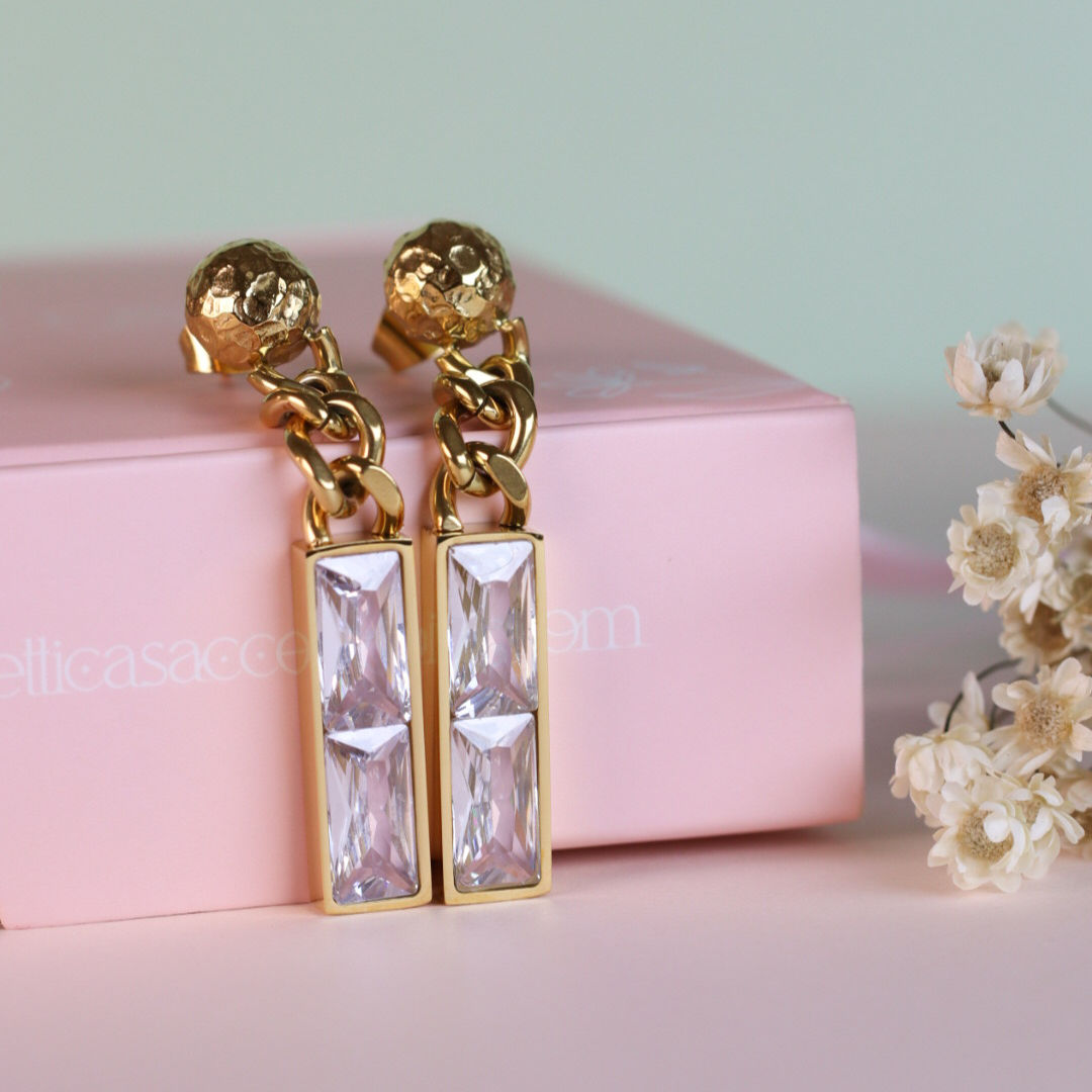 Long Crystal Earrings