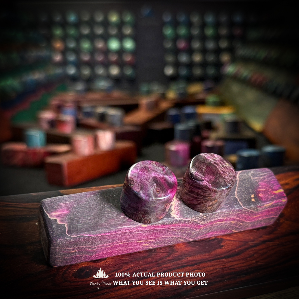 Purple stabilized wood guitar knobs – Van Gogh & Monet RS436 Purple 015
