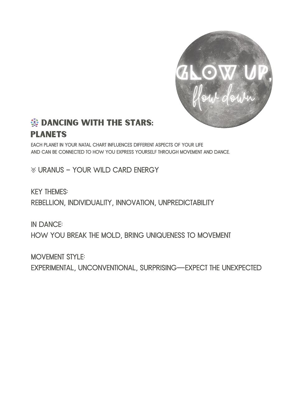 Thumbnail: Planets, luminaries, and celestial bodies - natal chart reference sheet