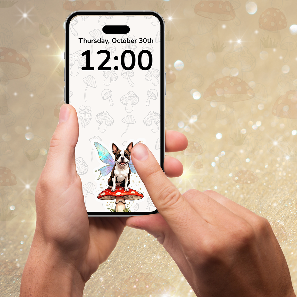 Thumbnail: Fairy Dogs Digital Phone Wallpaper – 6-Pack