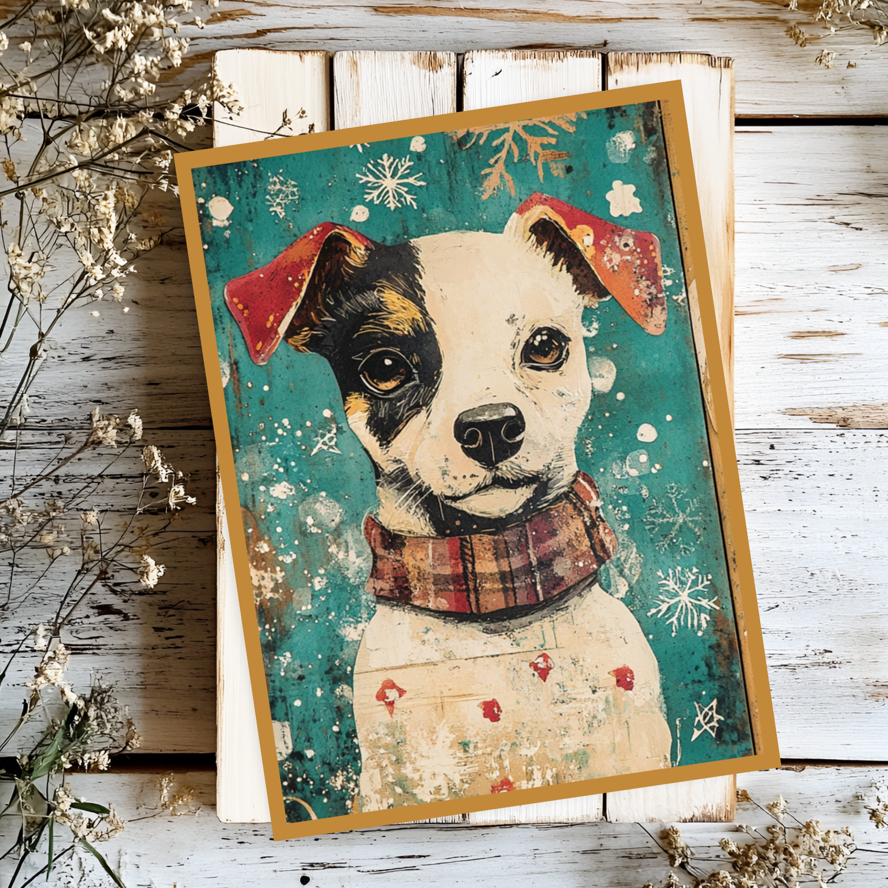 Holiday Greeting Card - Red Ears