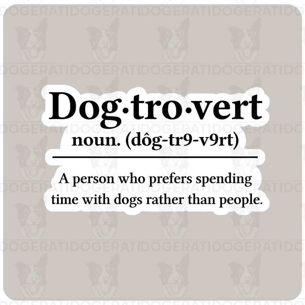 Thumbnail: Dogtrovert Dictionary Definition Sticker