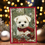 Thumbnail: Holiday Greeting Card - White Puppy