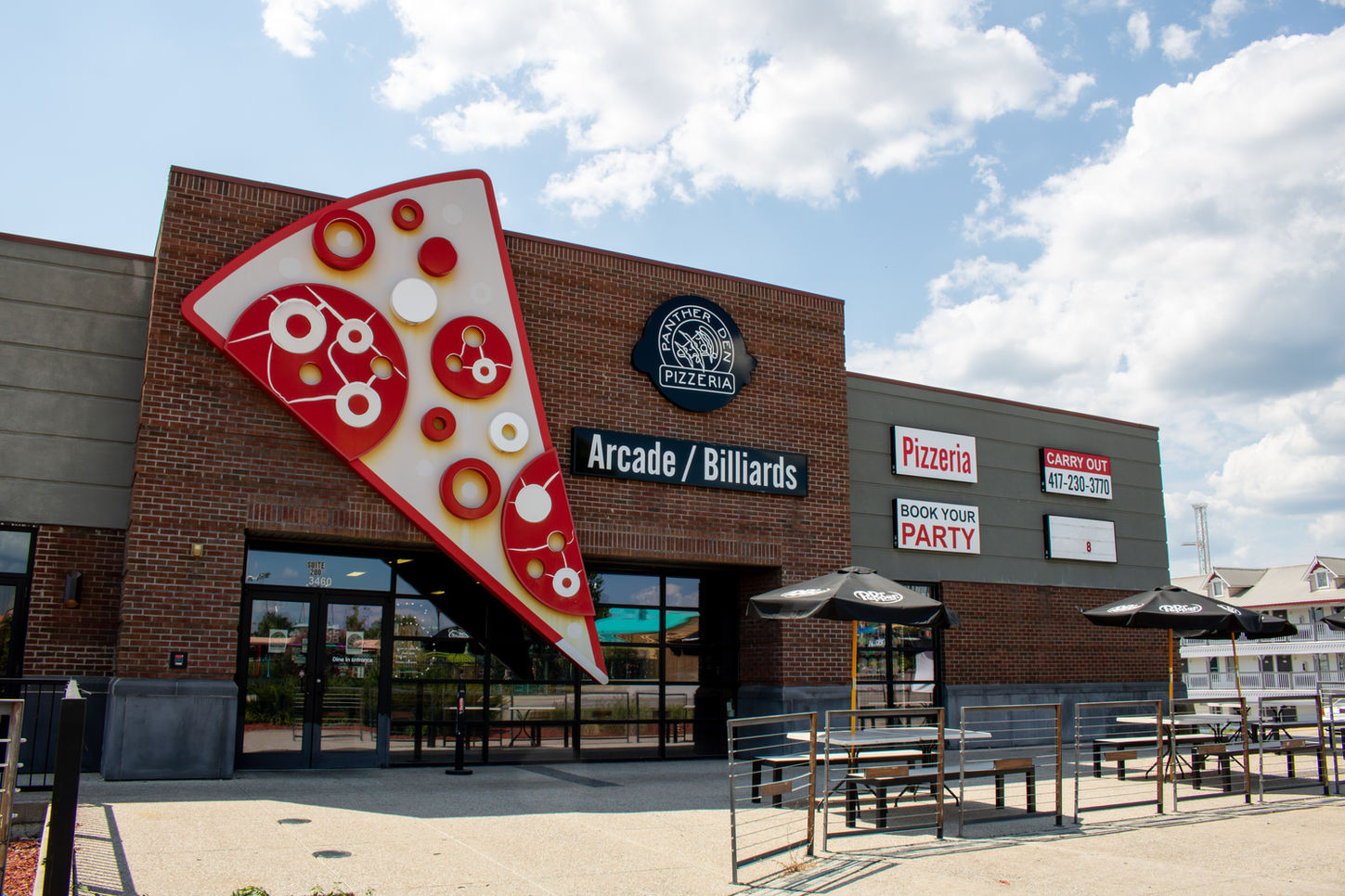 pizza, building, branson, white water