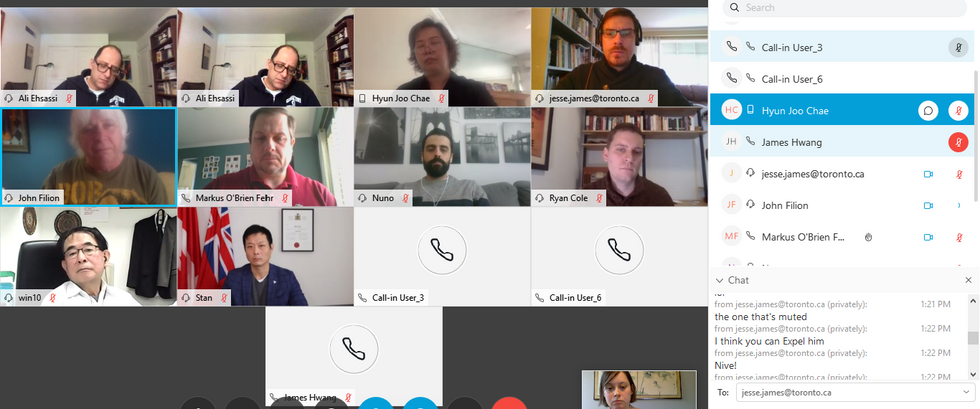 April 28 2020 WebEx meeting with MP Ehsassi, MPP Cho and Councillor Filion