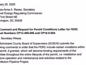 Schoharie County Board of Supervisors Public Comment (FERC)