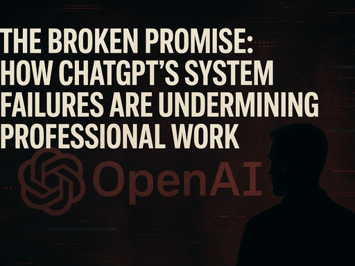 The Broken Promise: How ChatGPT’s System Failures Are Undermining Professional Work