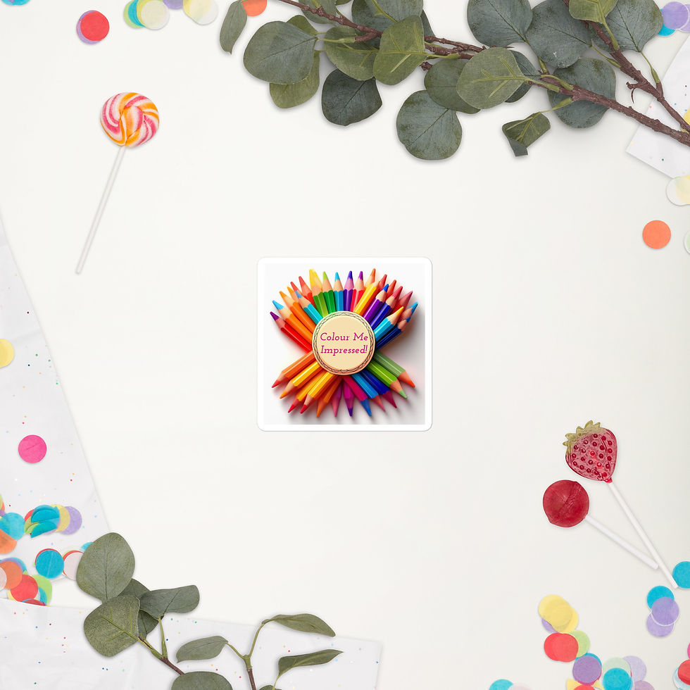 Thumbnail: Bubble-free Colour me Impressed sticker