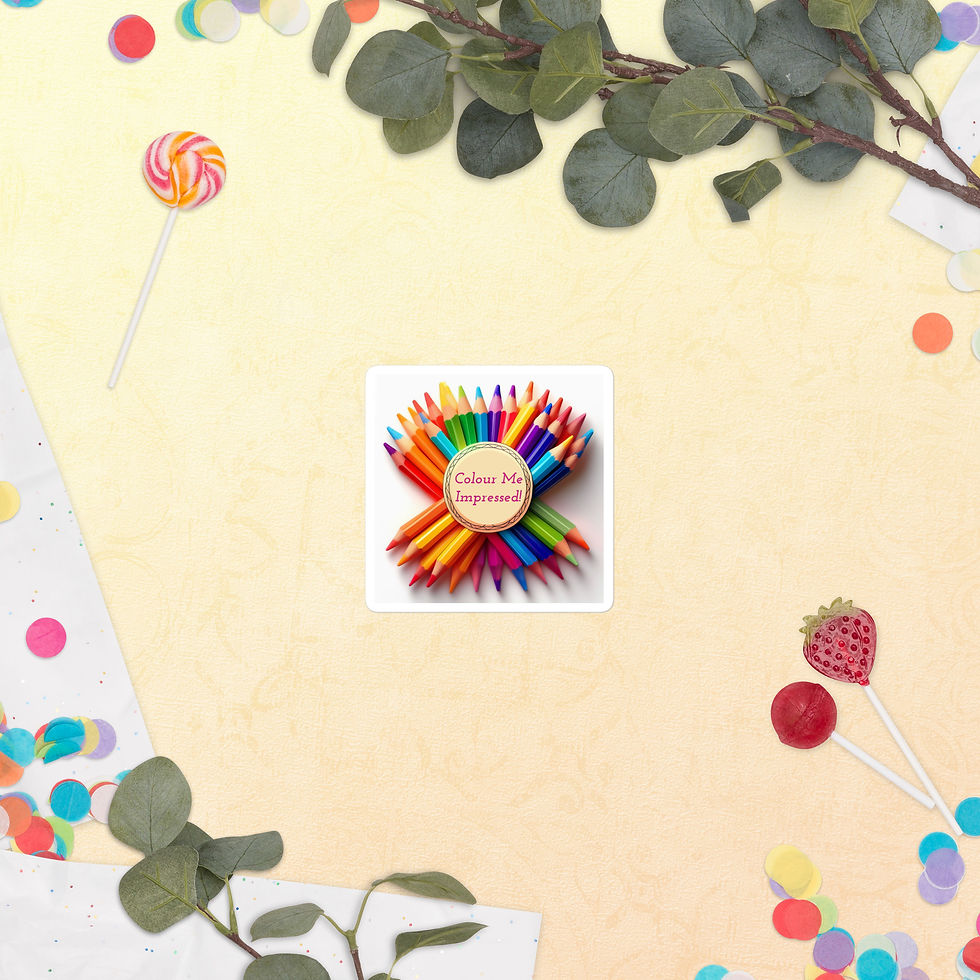 Thumbnail: Bubble-free Colour me Impressed sticker