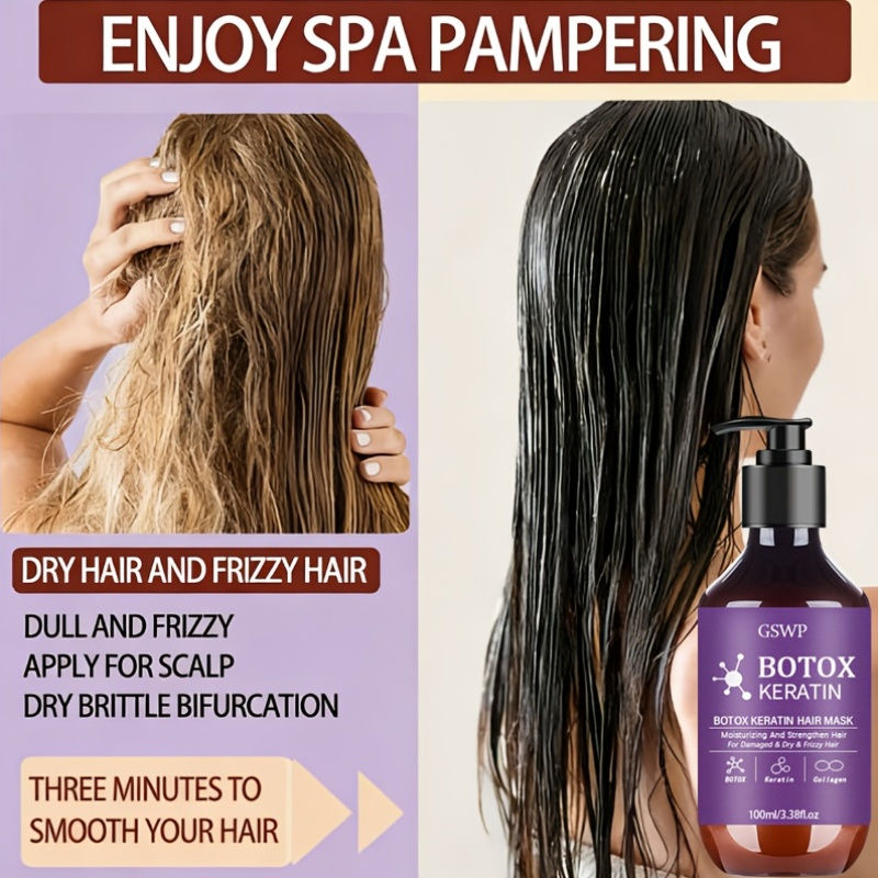 Miniatura: GSWP Botox Keratin Hair Mask, moisturizes and strengthens damaged hair, reduces 