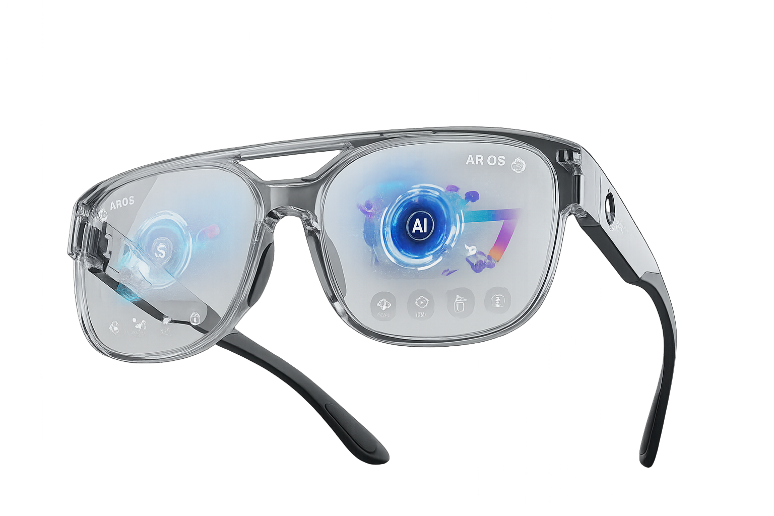 AR Glasses with lens display