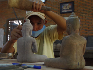L'atelier de sculpture d'Artisans d'Angkor