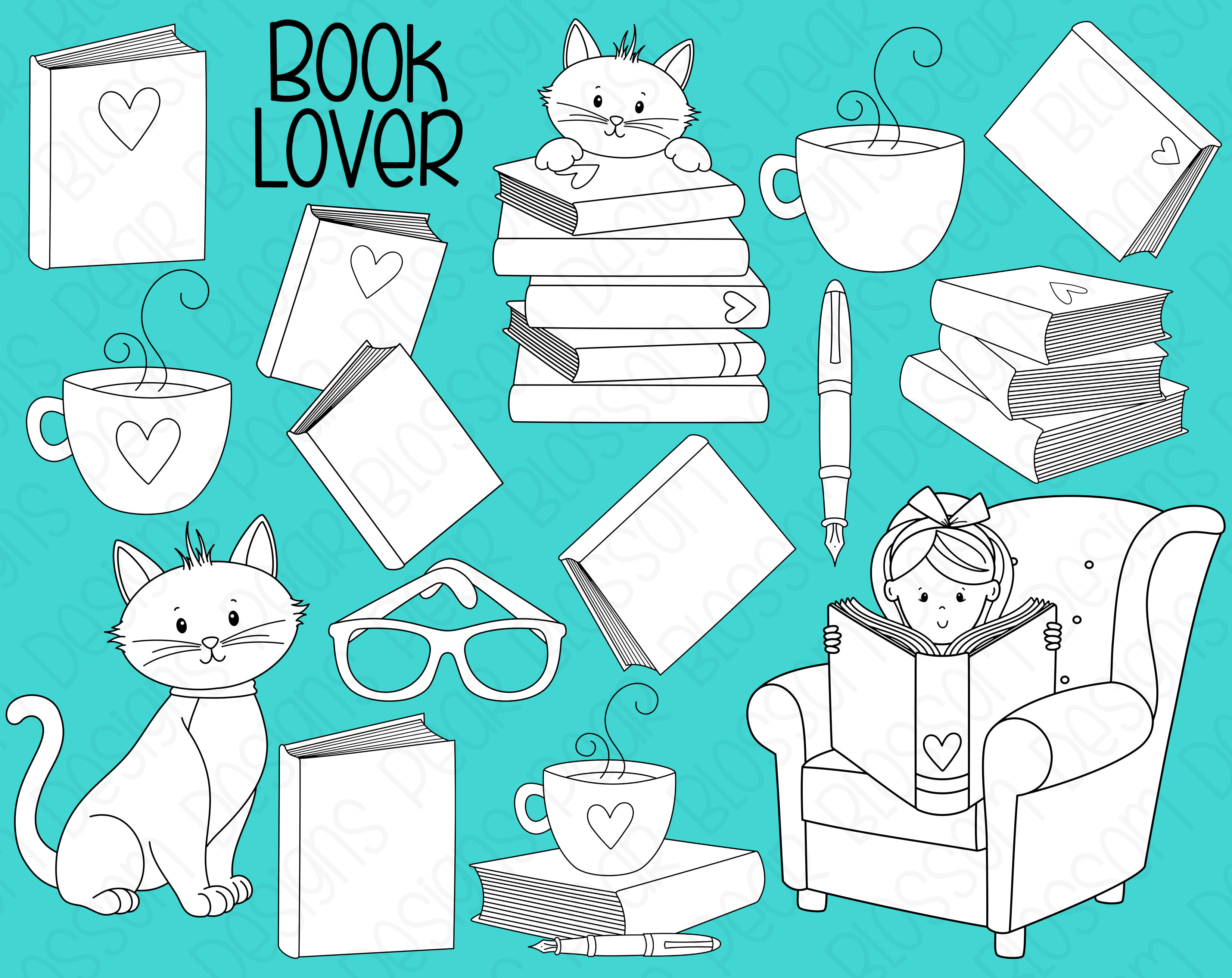Book Lover Digital Stamp Set