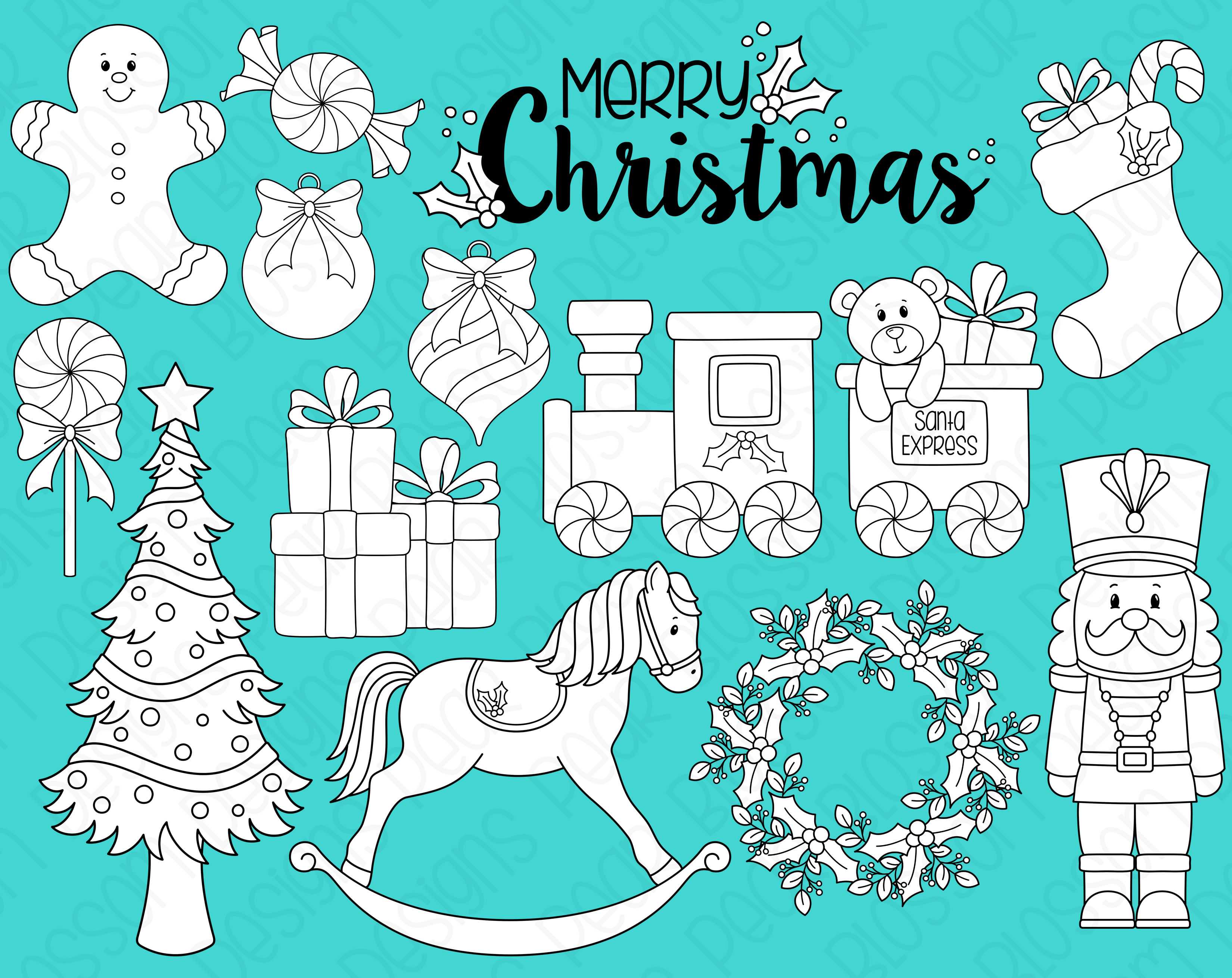 Classic Christmas Digital Stamp Set