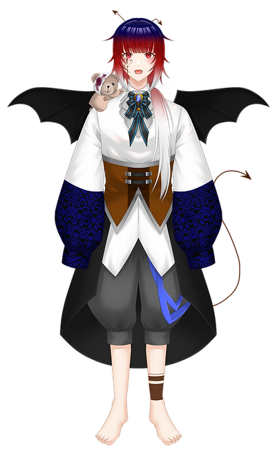 【立ち絵】黒魔蒼斗 - ハイライトなし - 髪前 - 口開け【オリジナル】.png