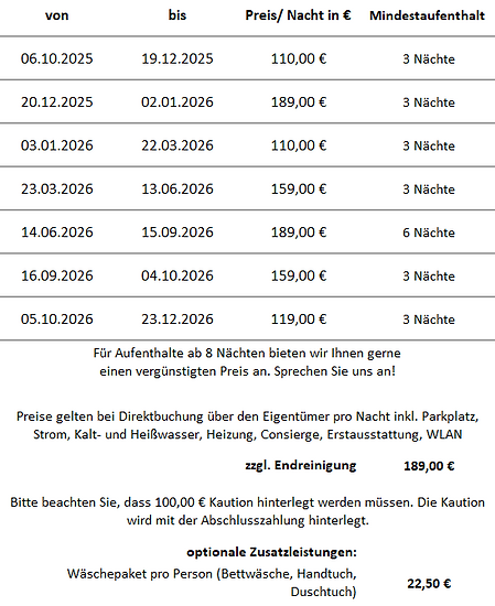 Preisliste 2026_Sternelounge