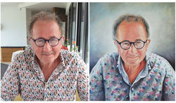Portrait à l'huile sur toile d'après photographie personnelle