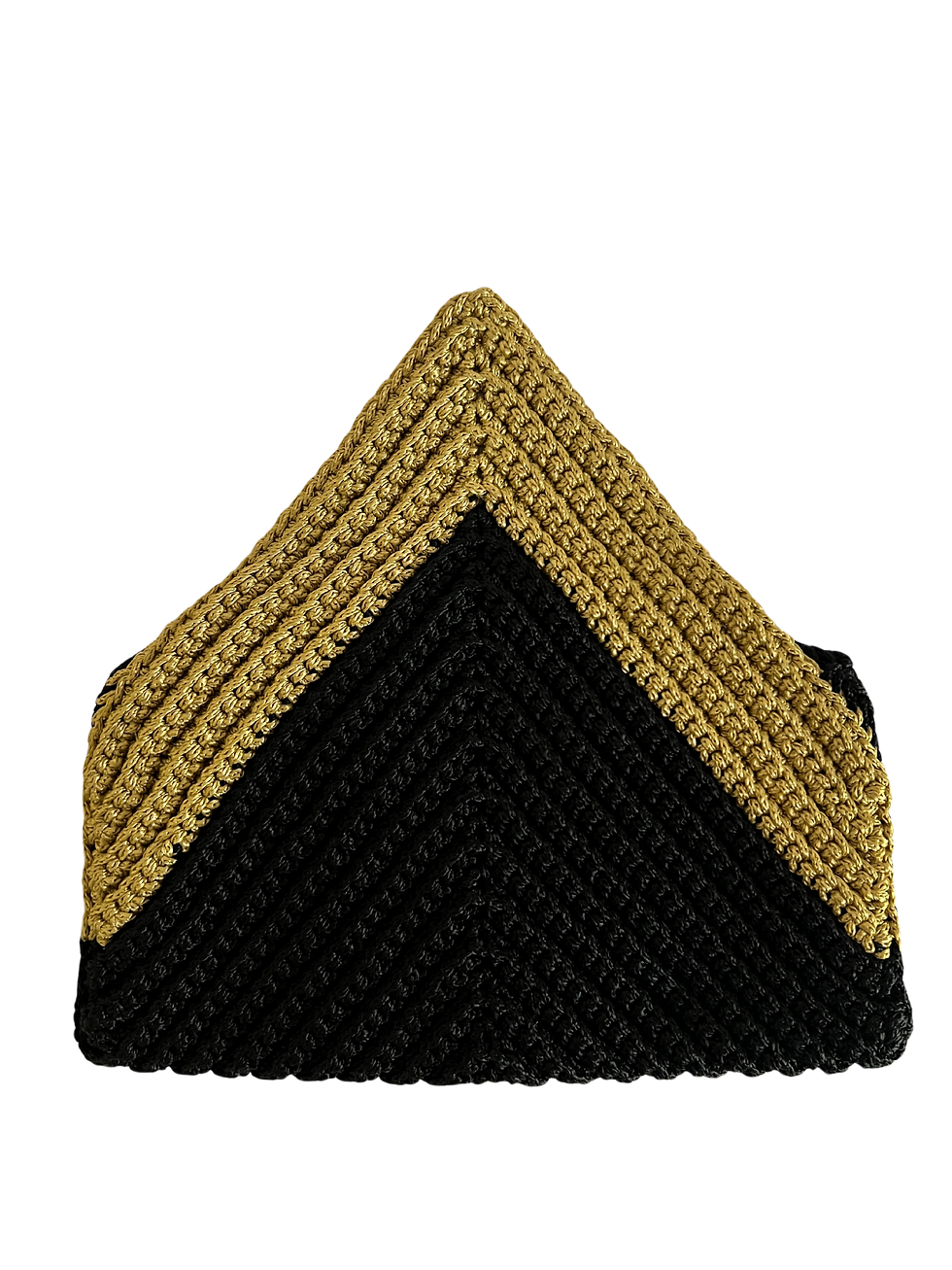 Thumbnail: V-CLUTCH EVENING PURSE - BLACK & GOLD
