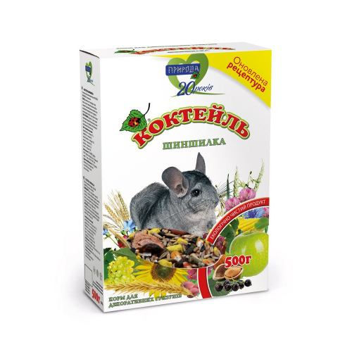 Корм Коктейль для гризунів "Шиншилка" 0,5 кг Картон