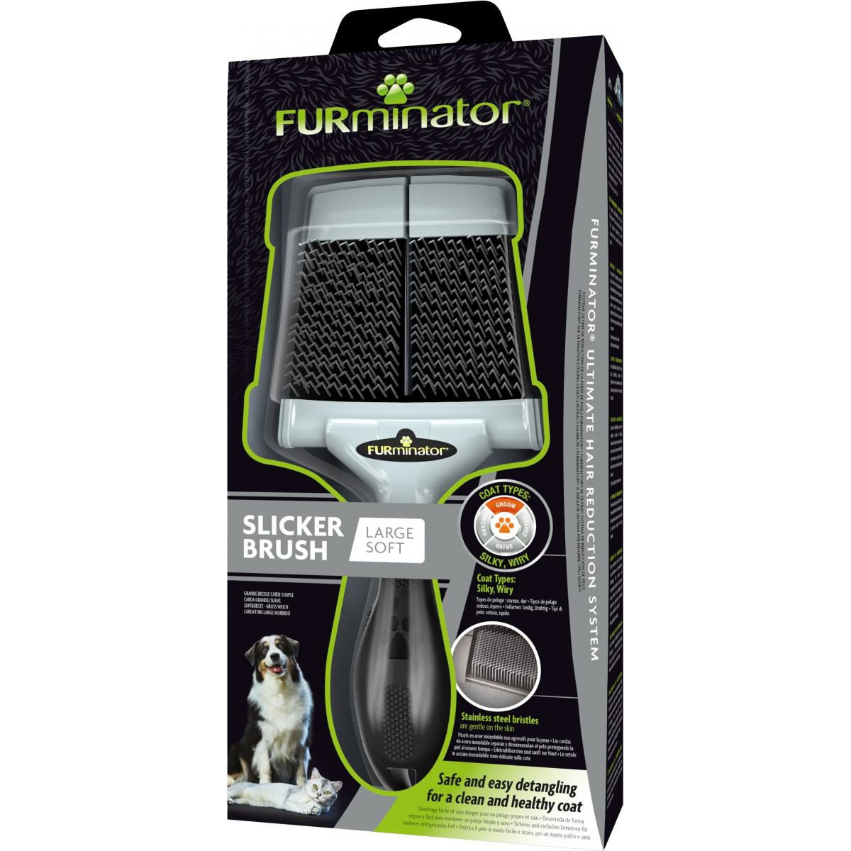 Щітка-пуходерка FURminator м'яка для котів і собак