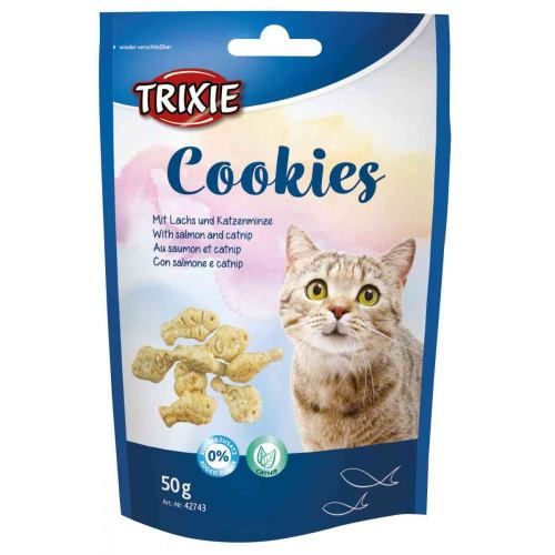Печиво для кішок Trixie "Cookies" з лососем і котячою / м'ятою, 50 г