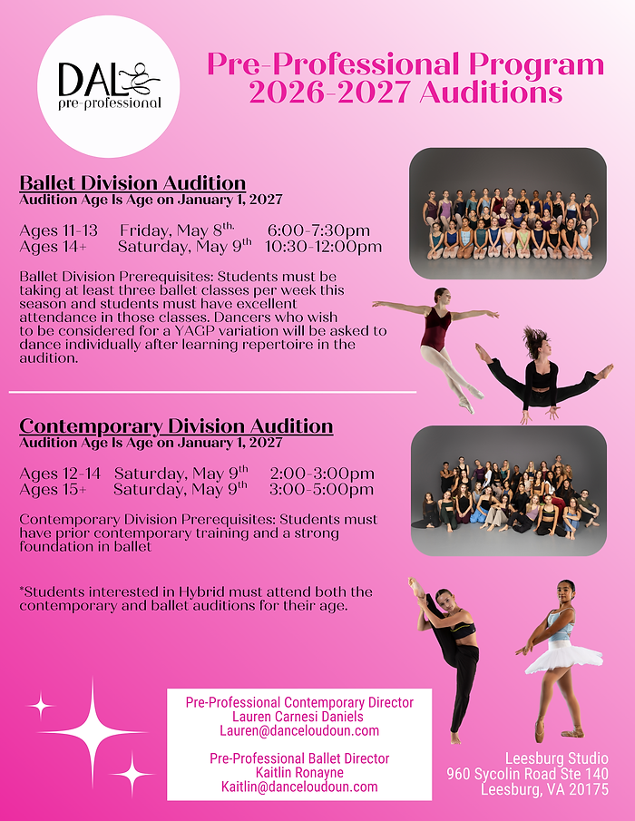 Pre Pro Audition 2026 Flyer