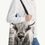 Thumbnail: Black and White Highland Cow Canvas Tote Bag