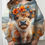 Thumbnail: Child Hoodie With All Over Print And Highland Cow