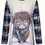 Thumbnail: Adult Plaid And Highland Cow Long Sleeve T-Shirt