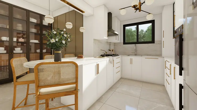 kitchen renovation showcasing Japandi-country style fusion