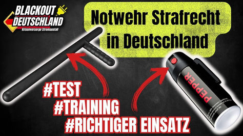 SCHLAGSTOCK und PFEFFERSPRAY | richtig einsetzen, Training, Test | Notwehr Strafrecht Deutschland