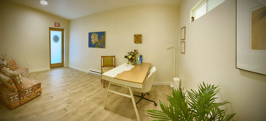 welcoming entry to a non-medicalized outpatient therapy clinic