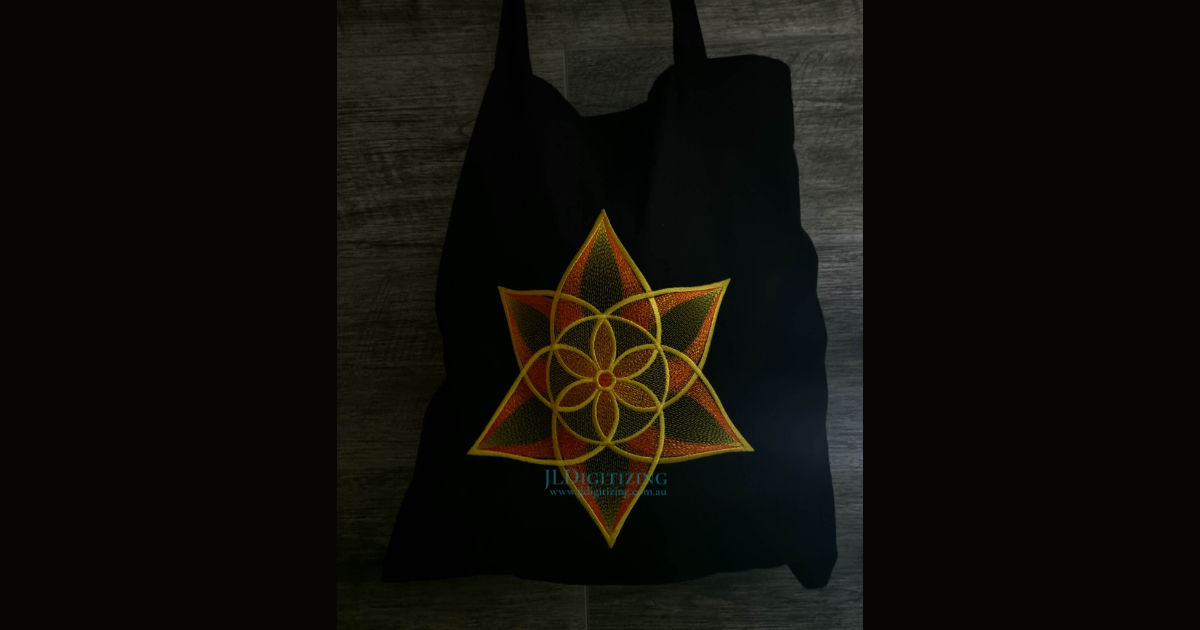 Contour Flower 199x229mm - Machine Embroidery Design