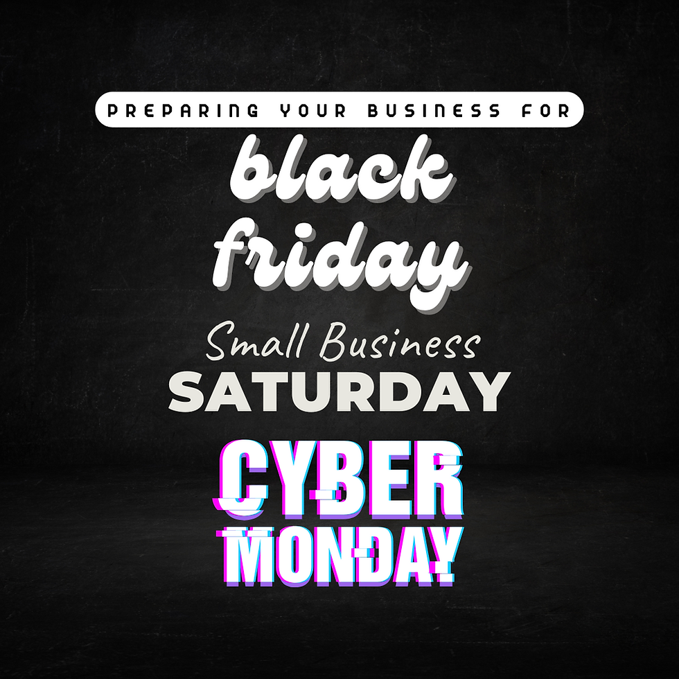 Preparing Your Small Business for Black Friday, Small Business Saturday, and Cyber Monday
