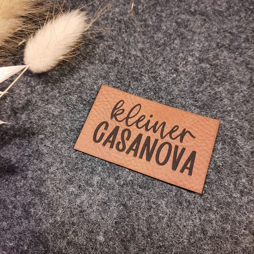 Kunstlederlabel "Kleiner Casanova"