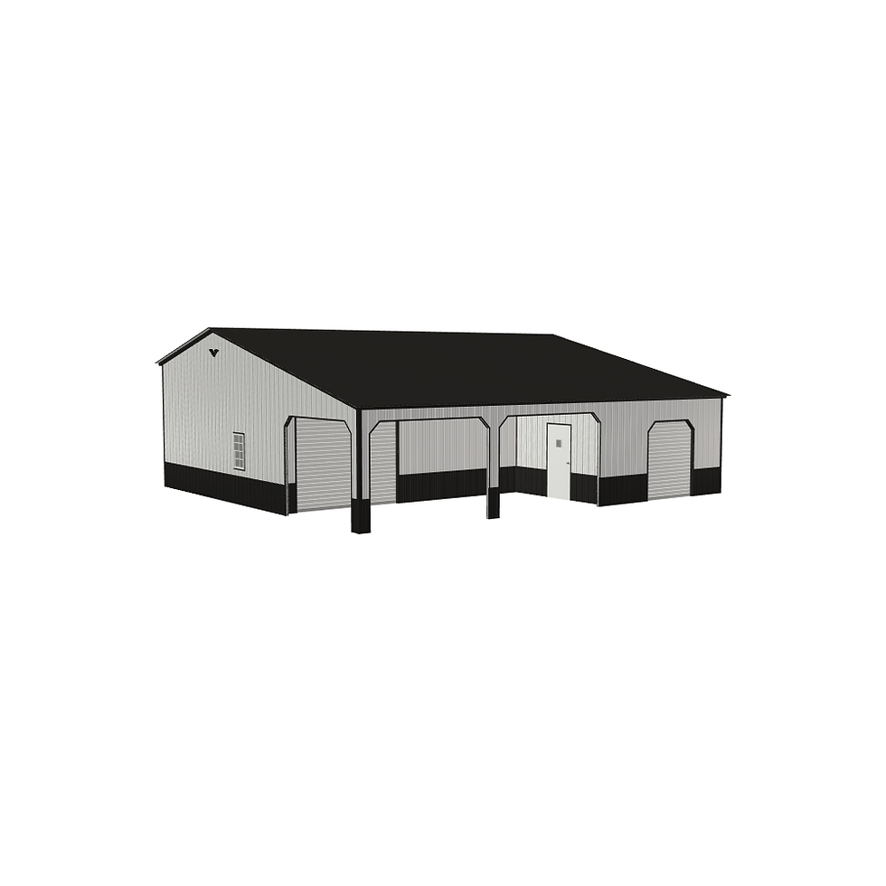 Custom Garage with a Separate Storage Room & Porch Left