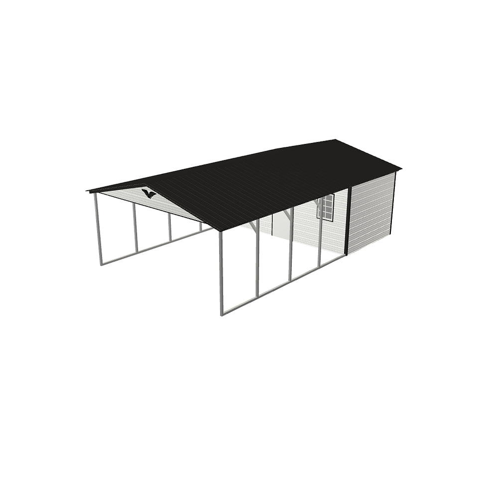 Thumbnail: Carport with Storage Combo Unit Right