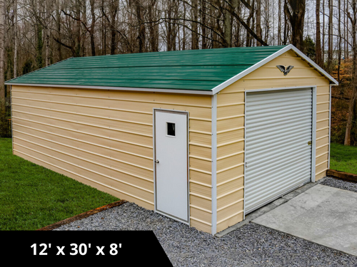 Single Car Metal Garage | Legacy Carports