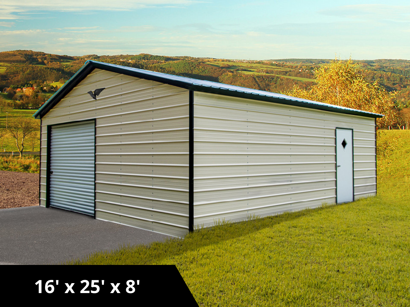 16x25 Metal Workshop Garage