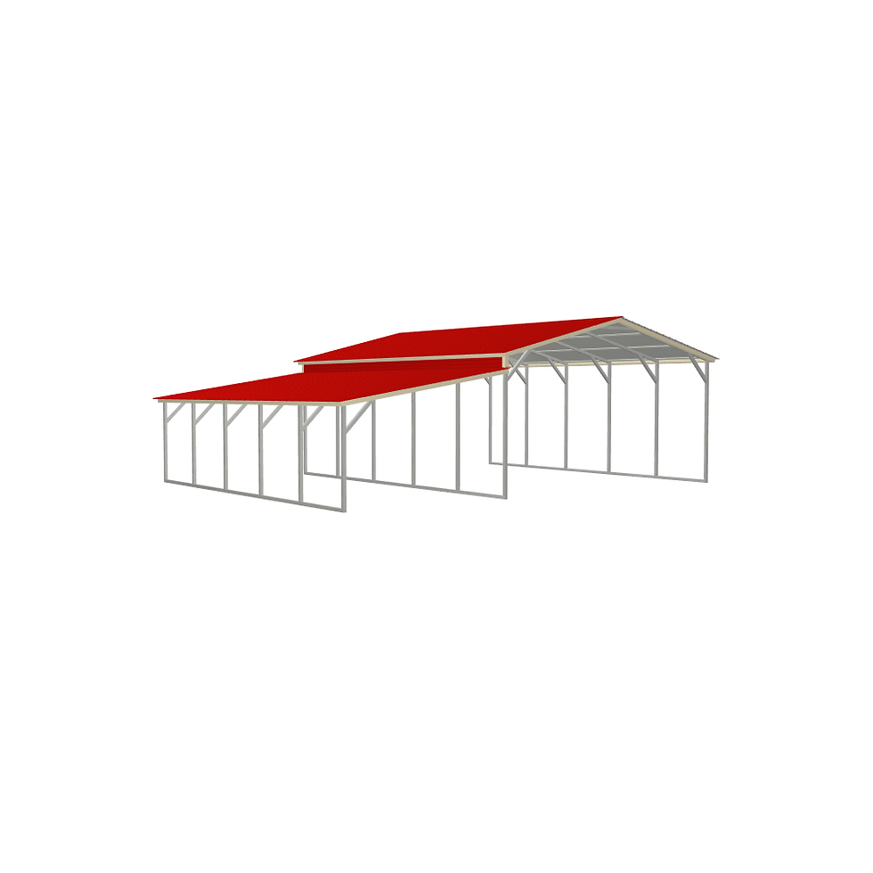 Thumbnail: Carport with Lean-To Rendering