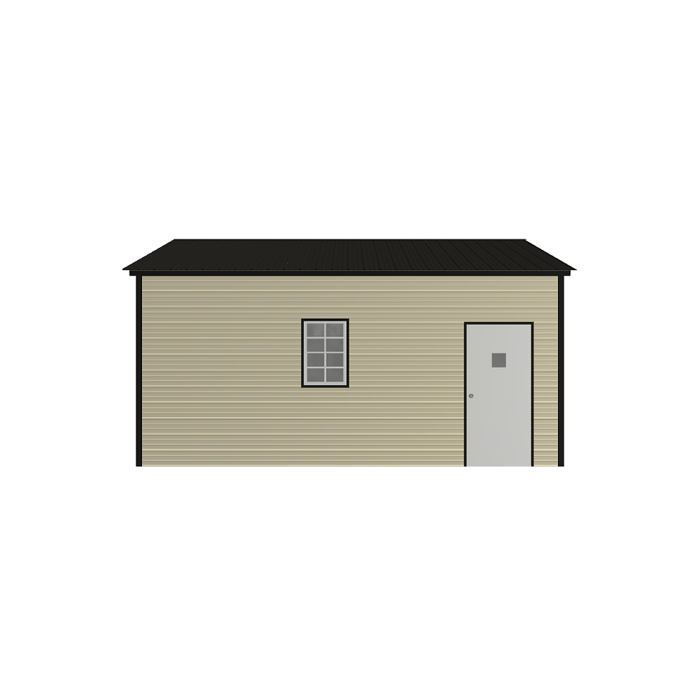 Thumbnail: Black Double Metal Garage Left