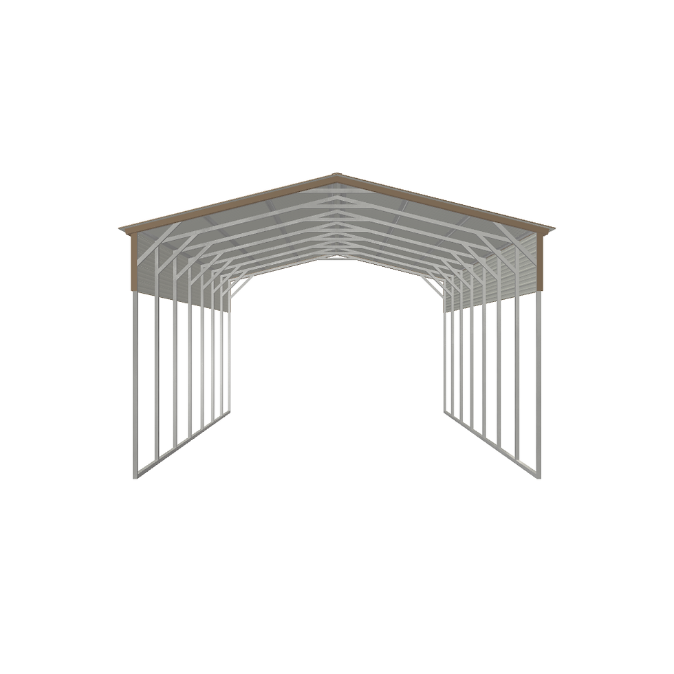 Clay Metal Carport Back