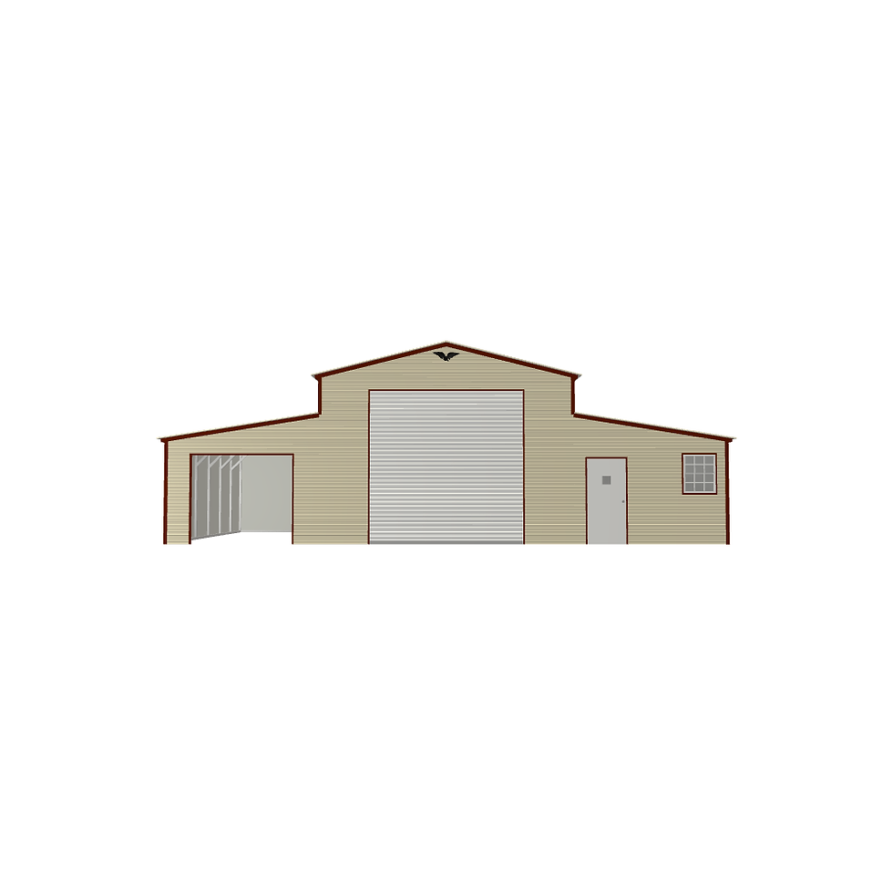 Pebble Beige Steel Horse Barn Front