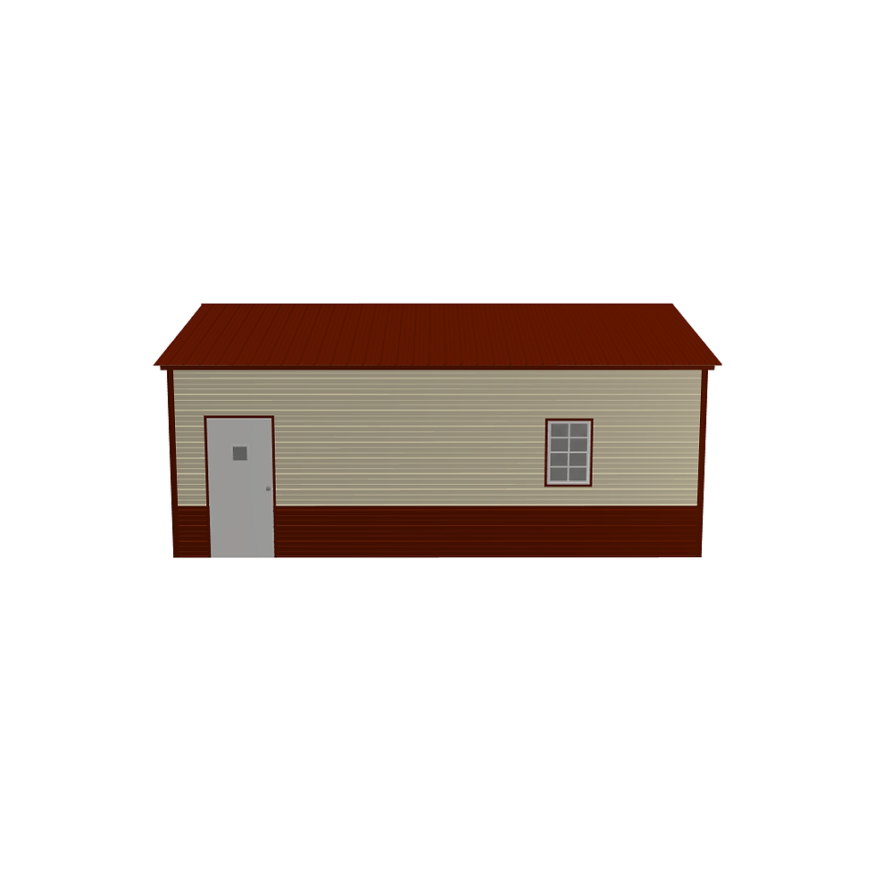 Thumbnail: Residential Garage with a Barn Red Vertical Style Roof Side