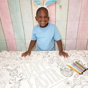 Thumbnail: Kids Easter Coloring Tablecloth Activity