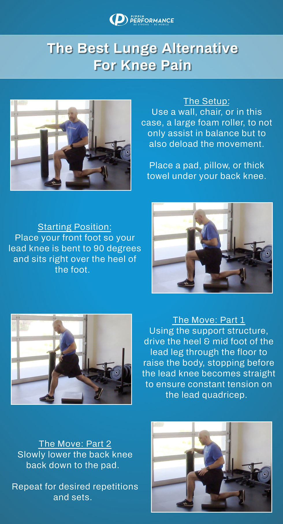 The best lunge alternative for knee pain